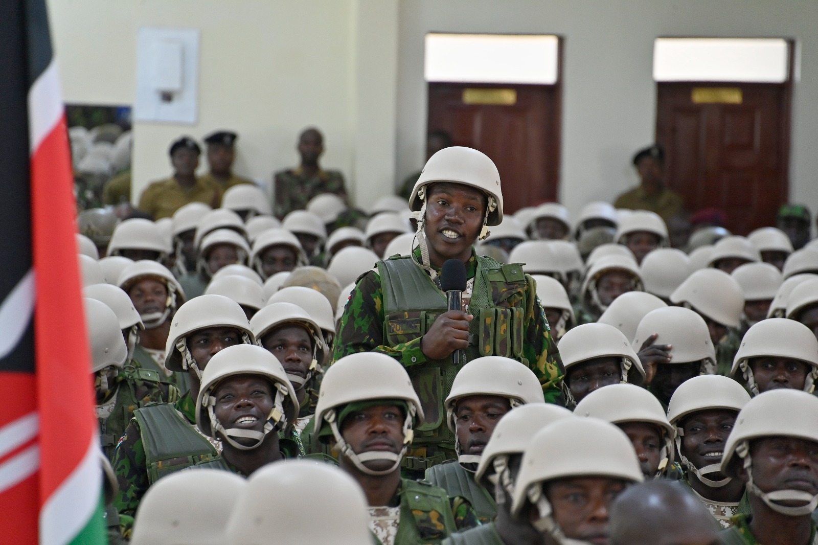 Kenya’s role in peace-making and conflict resolution, focusing on the deployment of Kenyan police officers to Haiti.